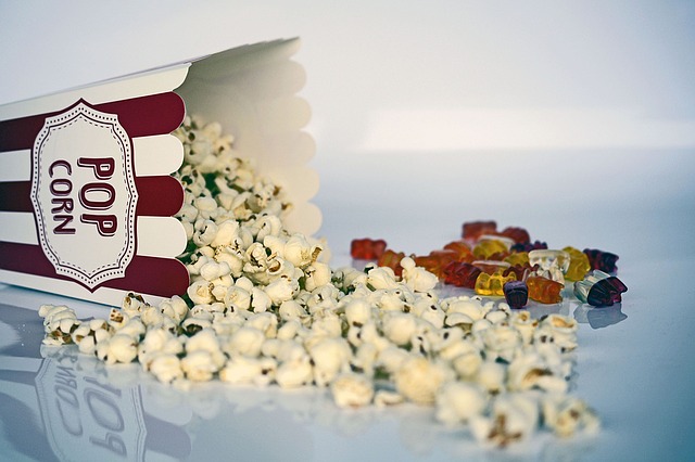 Popcorn and gummy bears